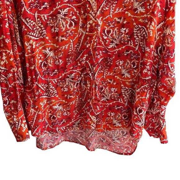 IRO Jacto Gathered Button Up Abstract Floral Blouse Size EU 34/U.S. Size 4 - Picture 2 of 16